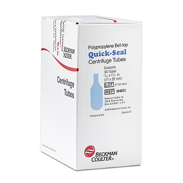 344625_2 mL Quick-Seal® Bell-Top Polypropylene Tube, 11 x 32mm - 50Pk